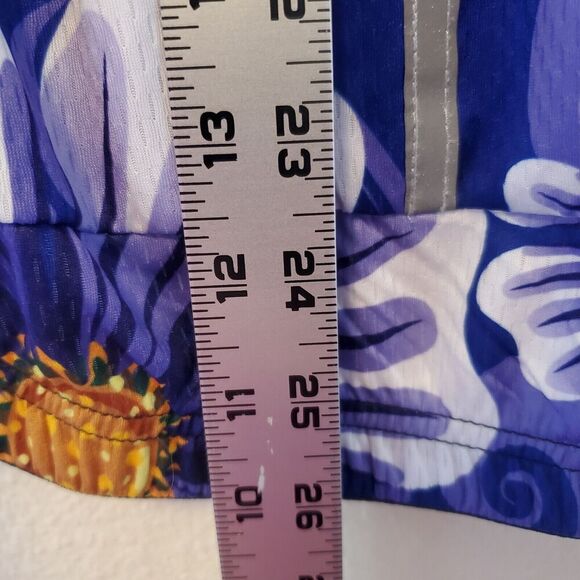 Ladies short sleeve cycle jersey by WeimoMonkey XL Floral Purple Hawaiian Pocket - Picture 11 of 15